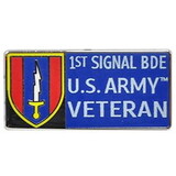 Eagle Emblems P00496 Pin-Army,001St Signal Bde,Vet (1-1/8
