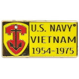 Eagle Emblems P00497 Pin-Viet,Bdg,Us Navy 1954-1975, (1-1/8