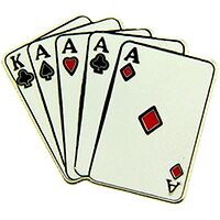 Eagle Emblems P00500 Pin-Game,Card,Aces &Amp; King (1")