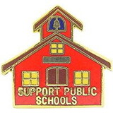 Eagle Emblems P00560 Pin-School House,Red (1