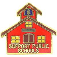 Eagle Emblems P00560 Pin-School House,Red (1")