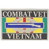 Eagle Emblems P00565 Pin-Viet, Combat Vet, Cib (1-1/8