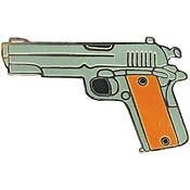 Eagle Emblems P00597 Pin-Gun, 45Cal Pistol, Milt (1")