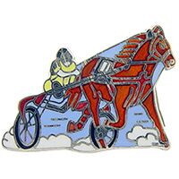 Eagle Emblems P00617 Pin-Horse,Sulky Racer (1")