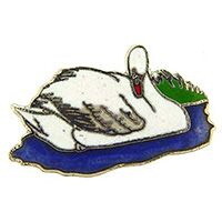 Eagle Emblems P00618 Pin-Bird, Swan Lake (1")