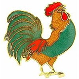 Eagle Emblems P00622 Pin-Bird, Rooster (1