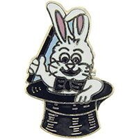 Eagle Emblems P00639 Pin-Rabbit In Hat (1")