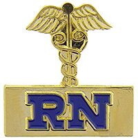 Eagle Emblems P00640 Pin-Medical,Caduceus,R.N. (1")