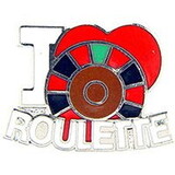 Eagle Emblems P00671 Pin-Game, Roulette, I Heart (1