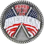 Eagle Emblems P00674 Pin-Usa, Flag, Proud To Be (1")