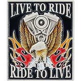 Eagle Emblems P00675 Pin-Live To Ride (1-1/8