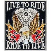 Eagle Emblems P00675 Pin-Live To Ride (1-1/8")