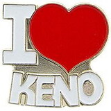Eagle Emblems P00802 Pin-Game, Keno, I Heart (1