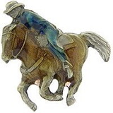 Eagle Emblems P00840 Pin-Horse, Rider (1
