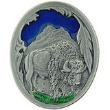 Eagle Emblems P00944 Pin-Bison W/Feather (1