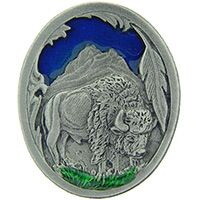 Eagle Emblems P00944 Pin-Bison W/Feather (1")