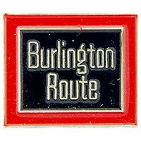 Eagle Emblems P01014 Pin-Rr,Burlington Route (1")