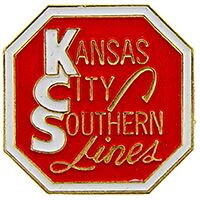 Eagle Emblems P01042 Pin-Rr,Kansas City Southn (1")