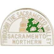 Eagle Emblems P01046 Pin-Rr,Sacramento Northrn (1")