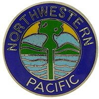 Eagle Emblems P01089 Pin-Rr,North West.Pacific (1")