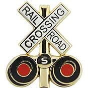 Eagle Emblems P01464 Pin-Rr,Crossing Sign (1")