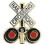 Eagle Emblems P01464 Pin-Rr,Crossing Sign (1")