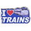 Eagle Emblems P01477 Pin-Rr, I Love Trains (1")