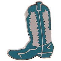 Eagle Emblems P01652 Pin-Cowboy, Boot, Lt.Blue (1")