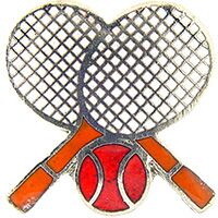 Eagle Emblems P01858 Pin-Tennis,Rackets (1")