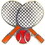 Eagle Emblems P01858 Pin-Tennis, Rackets (1")