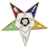 Eagle Emblems P02004 Pin-Org,Eastern Star (1