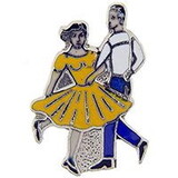 Eagle Emblems P02252 Pin-Square Dancers, Ylw (1
