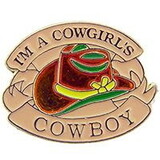 Eagle Emblems P02285 Pin-Cowboy, Hat, I'M A Cowgirls Cowboy (1