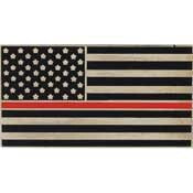 Eagle Emblems P02322 Pin-Fire,Red Line Honor Flag (1-1/8")