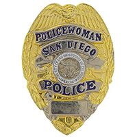 Eagle Emblems P02761 Pin-Pol, Bdg, Ca, San.Dieg Police Woman (1")