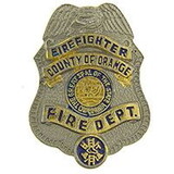 Eagle Emblems P02910 Pin-Fire,Bdg,Ca,Orange- COUNTY, (1