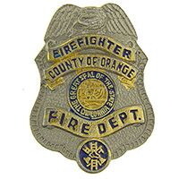 Eagle Emblems P02910 Pin-Fire, Bdg, Ca, Orange- County (1")