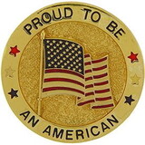Eagle Emblems P03109 Pin-Usa, Flag, Proud To Be W/Flag (1-3/4