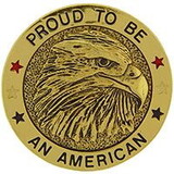 Eagle Emblems P03110 Pin-Usa, Flag, Proud To Be W/Eagle (1-3/4