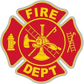 Eagle Emblems P03487 Pin-Fire Dept,Axes RED/YLW, (1-1/2")
