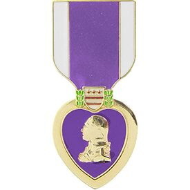 Eagle Emblems P03512 Pin-Medal,Purple Heart,Lg (1-5/8")