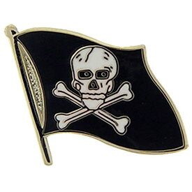 Eagle Emblems P03675 Pin-Pirate,Skull &Amp; Bones- FLAG, (1-1/2")