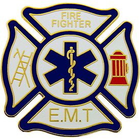 Eagle Emblems P03756 Pin-Fire &Amp; Emt (1-1/2")