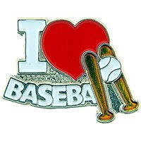 Eagle Emblems P03902 Pin-Baseball,I Heart (1")