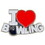 Eagle Emblems P03905 Pin-Bowling,I Heart (1")