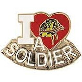 Eagle Emblems P03924 Pin-Soldier, I Love (1