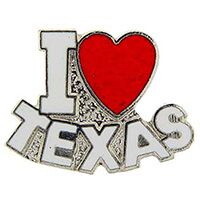 Eagle Emblems P03927 Pin-Texas, I Love It (1")
