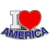 Eagle Emblems P03928 Pin-Usa, I Heart America (1
