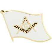 Eagle Emblems P05218 Pin-Org,Masonic Flag (1")