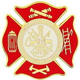 Eagle Emblems P05243 Pin-Fire Dept-Axe, Red (15/16